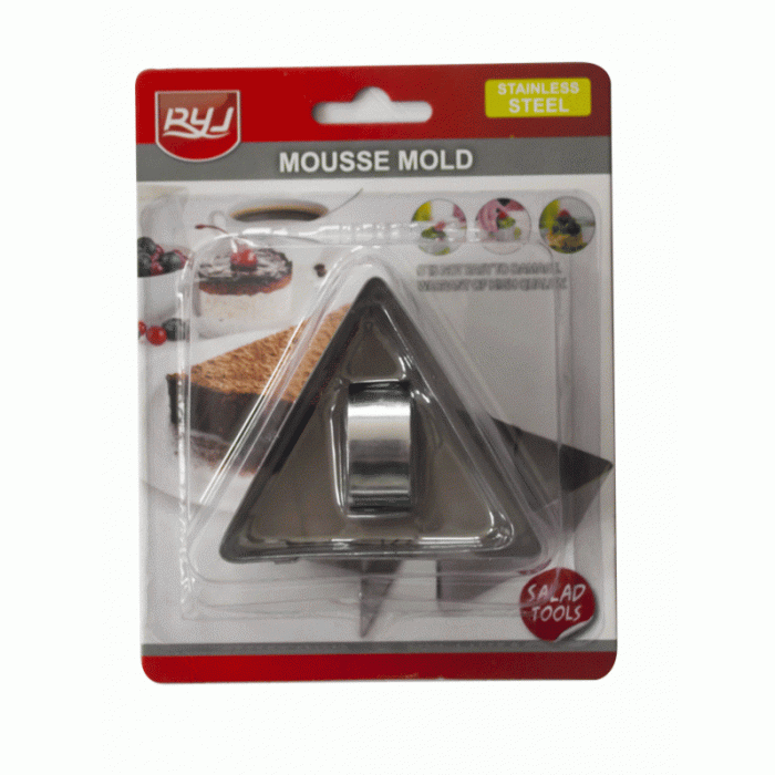 Set 3 forme inox triunghi pentru copt RAKI 8x8x8x4,5cm MN01981077