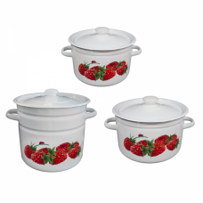 RAKI MALINA Set 3 oale emailate 2L, 3L, 5,5L