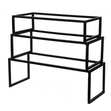 Set 3 standuri metalice expunere platouri bufet RAKI, 31,5x13,25xh7,5cm, 36x13,25xh10cm, 41,5x13,25xh12,5cm