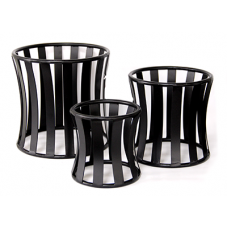 Set 3 standuri metalice rotunde expunere platouri RAKI, D12,75xh13cm, D16,5xh16,75cm, D20x20,5cm