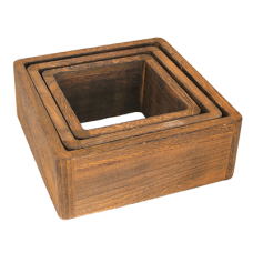 Set 3 suporturi patrate lemn expunere tavi gastronorm 18x18cm,22x22cm,26x26cm MN01981426