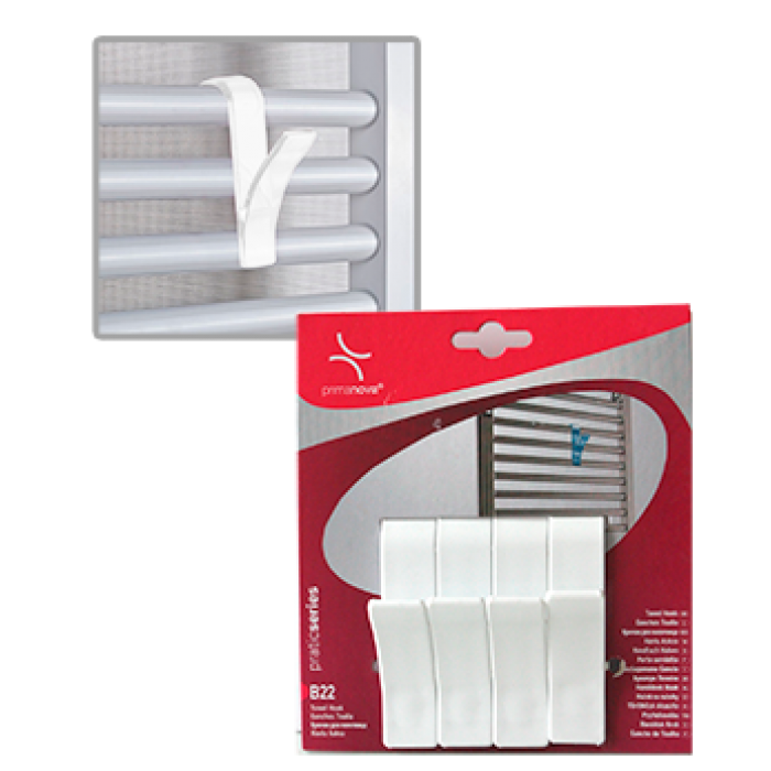 Set 4 cuiere prosoape baie alb MN0137183