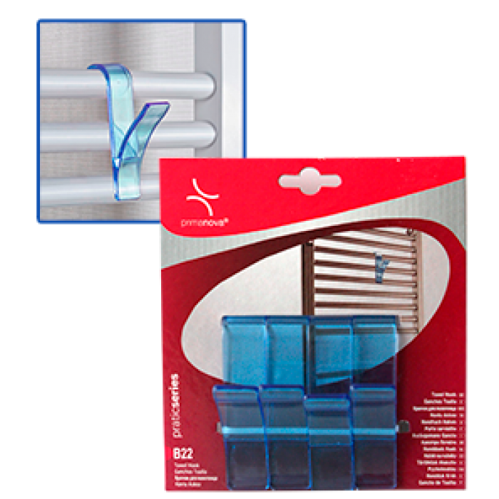 Set 4 cuiere prosoape baie albastru MN0137196