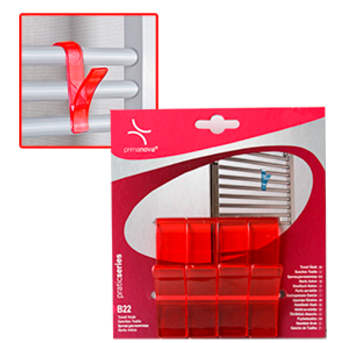 Set 4 cuiere prosoape baie rosii MN0137194