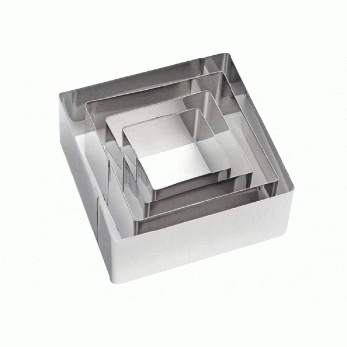 Set 4 forme inox patrate copt prajituri RAKI MN01981083