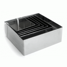 Set 6 forme inox patrate copt prajituri RAKI 6cm,7cm,8cm,9cm,10cm,12cm MN0198274