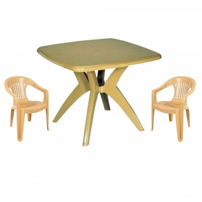 Set balcon FEIJO masa cu 2 scaune Jokei culoare bej B0010161