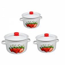 RAKI KLUBNIKA Set 3 oale emailate 2L, 3L, 4,5L