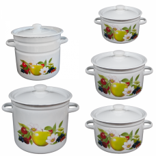 RAKI LETNII SAD Set 5 oale emailate 2L, 3L, 4,5L, 7L, 9L