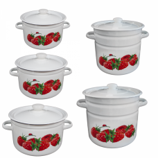 RAKI MALINA Set 5 oale emailate 3L, 5,5L, 7L, 9L, 12L