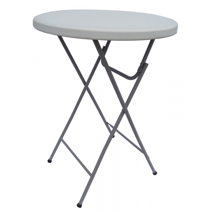 Set masa plianta rotunda inalta catering D80xH110cm cu husa elastica neagra