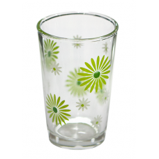 Set pahare 6 buc cu decor flori verzi, bauturi racoritoare