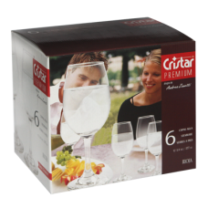 Set pahare pentru apa 6 buc 377cc CRISTAR PREMIUM MN011260