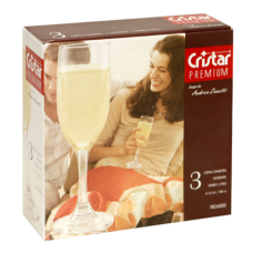 Set pahare sampanie 3 buc 183cc CRISTAR PREMIUM MN011230