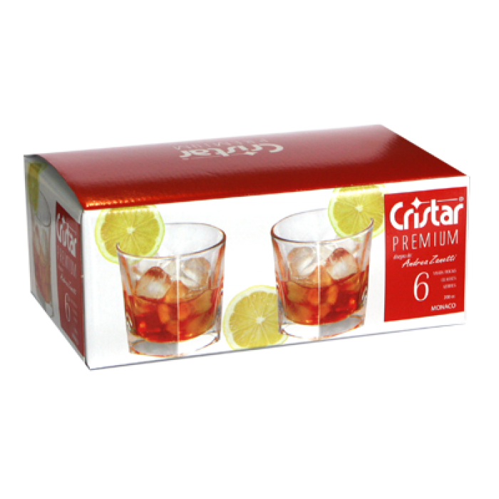 Set pahare whisky 200cc 6 buc CRISTAR seria MONACO MN011241