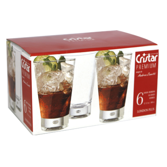 Set pahare 397cc 6 buc CRISTAR seria LONDON PLUS MN011256