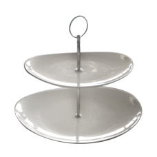 Set platou oval din portelan 2 nivele