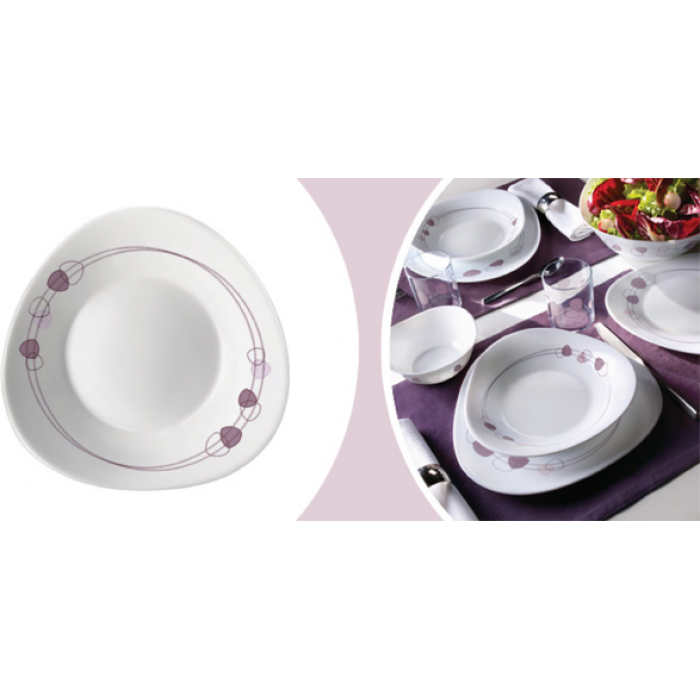 Set serviciu masa din opal 19 piese BORMIOLI TRIADE LILLA