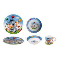 Set serviciu masa din portelan pentru copii Elefant