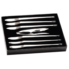 Set servire raci si homari RAKI, 7 piese, 6 furculite si 1 cleste, inox