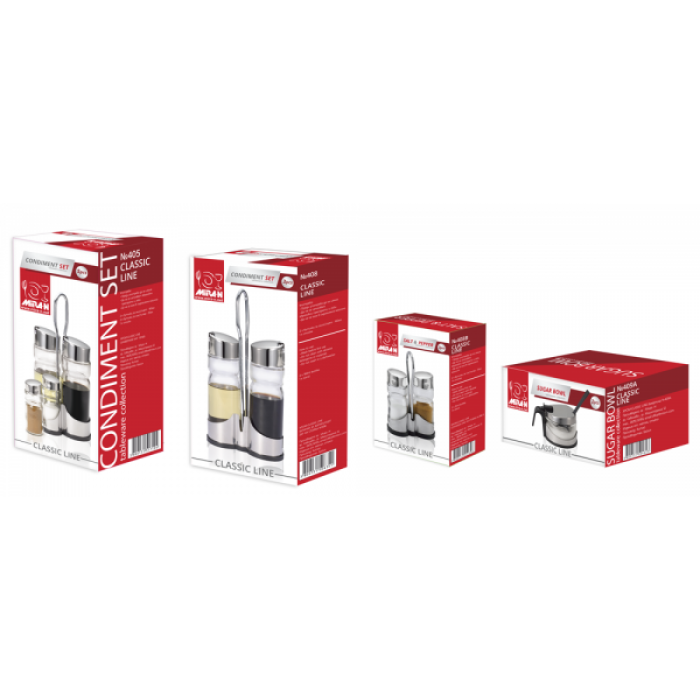 Set ulei masline si otet CLASSIK LINE 2 piese suport inox N-408 MN010635