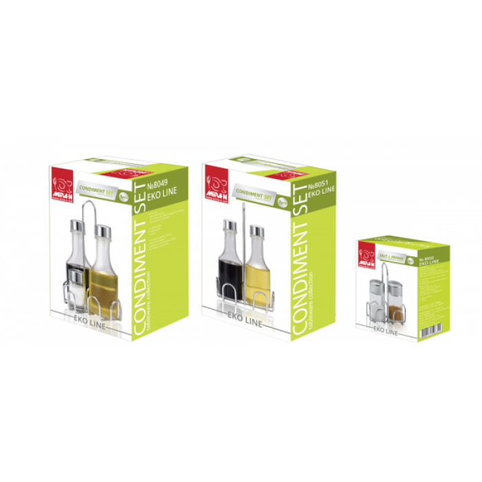Set ulei masline si otet EKO LINE 2 piese suport inox N-8051 MN010639