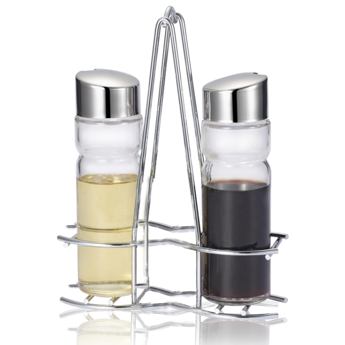 Set ulei masline si otet MODERN LINE 2 piese suport inox N-410-2 MN010637