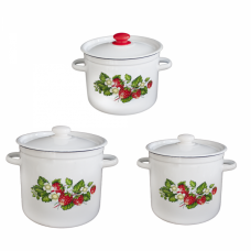 RAKI ZEMLENIKA Set 3 oale emailate 4,5L, 5,5L, 7L