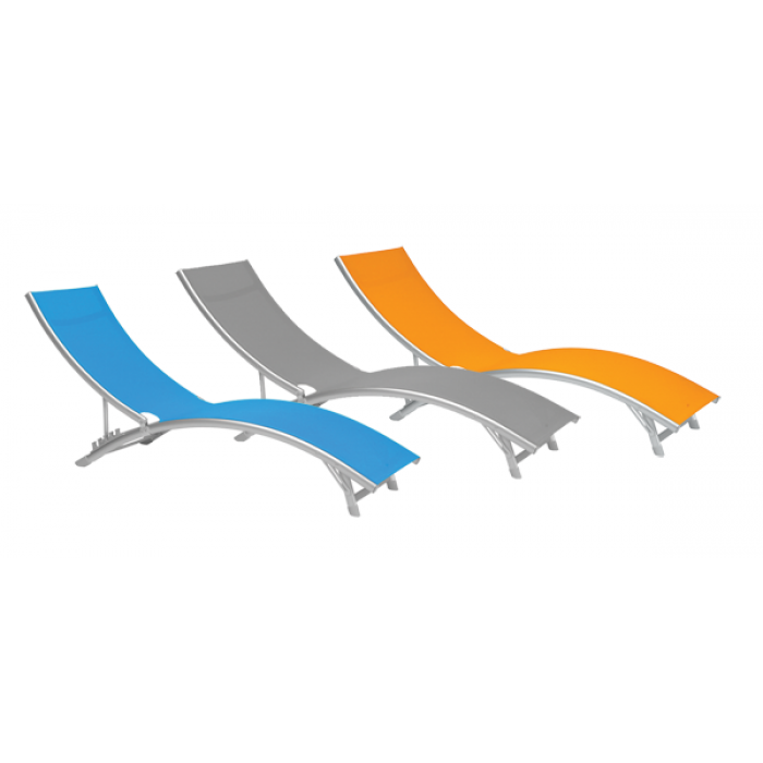 Sezlong 4 pozitii RAKI LAUCI cadru aluminiu 180x48cm MN019504