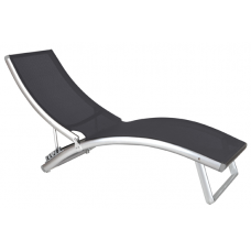 Sezlong gradina RAKI LAUCI cadru aluminiu 184x53cm reglabil 4 pozitii