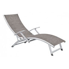 Sezlong cu brate RAKI VARZAS cadru aluminiu 170x52cm