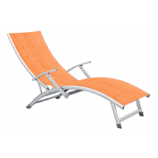 Sezlong cu brate RAKI VARZAS, cadru aluminiu 170x52cm culoare orange