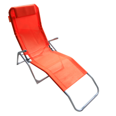 Sezlong pliabil orange RAKI DUNTE 140x58x98cm