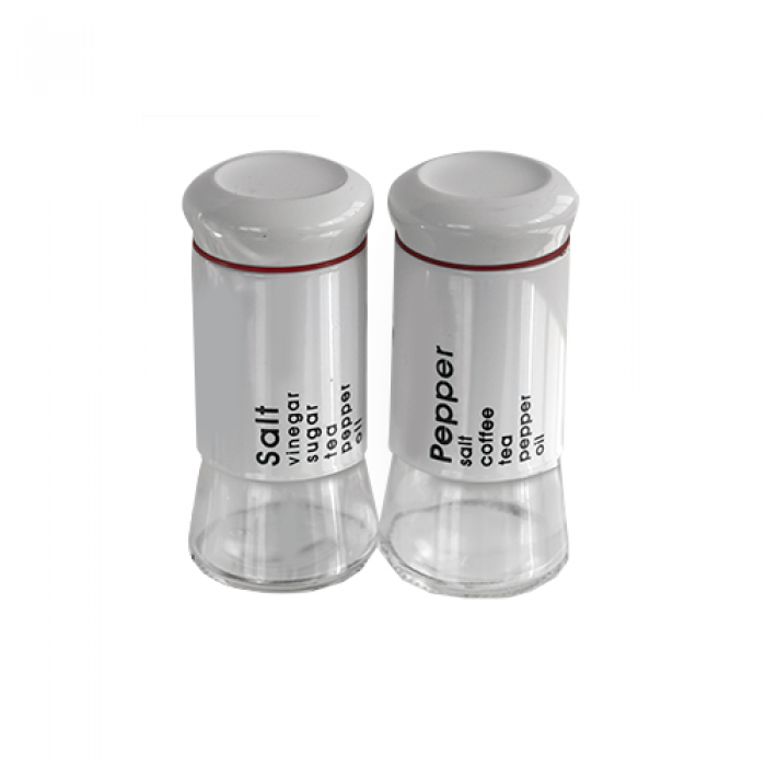 Solnita si pipernita cu capac alb RAKI 150ml fiecare