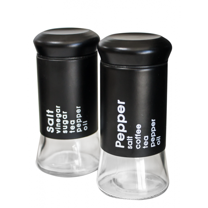 Solnita si pipernita cu capac negru RAKI 150ml fiecare