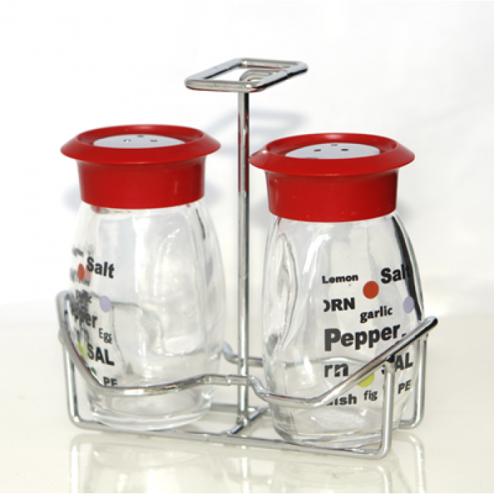 Solnita si pipernita cu suport capac rosu MN013223