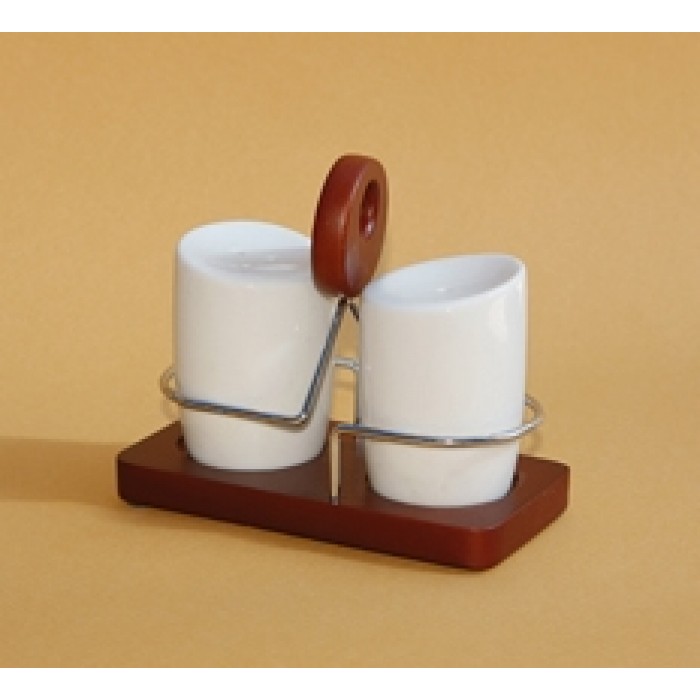 Solnita si pipernita din portelan cu suport MN014942