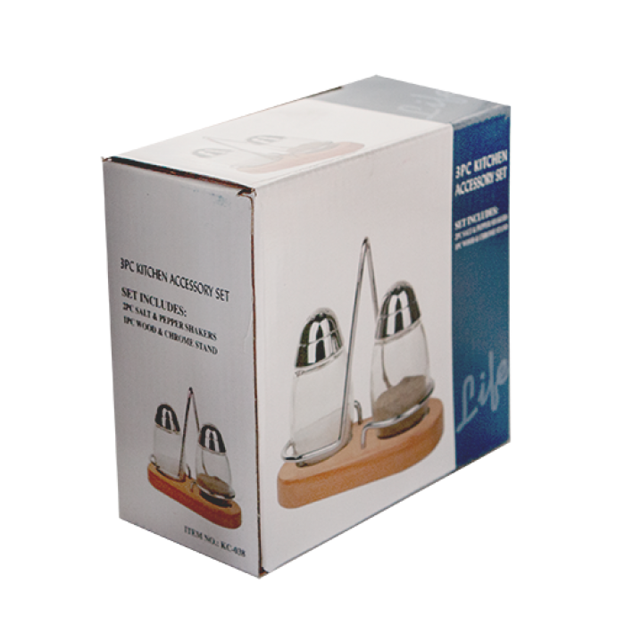 Solnita si pipernita GEMMY cu suport lemn MN010608