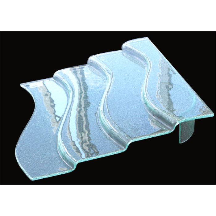 Stand expunere aperetive RAKI 4 nivele din sticla 40x40cm alb MN0103102