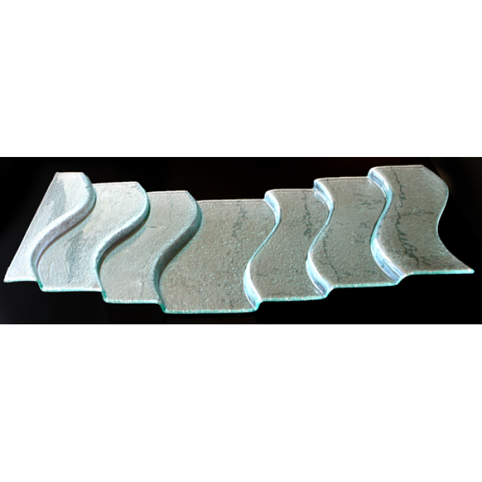 Stand expunere si servire RAKI 7 nivele din sticla 40x77cm alb MN0103104