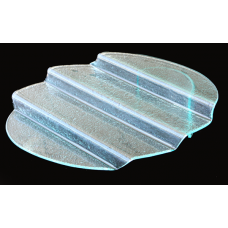 Stand oval expunere si servire RAKI 4 nivele din sticla 31x45cm neagra MN0103108
