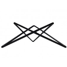 Stand prezentare non-alunecare RAKI STAR, 30x30xh10cm, metal acoperit cu PVC, negru