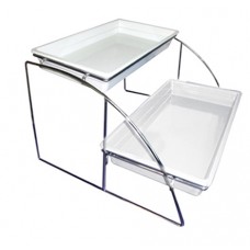 Suport expunere cu 2 niveluri ILSA, inox, 56,5x52,5xh32,5cm, pentru 2 tavi gastronorm 1/1 (E900911SS00)