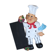Statuie RAKI BUCATAR SEF cu panou afisare, 41cm