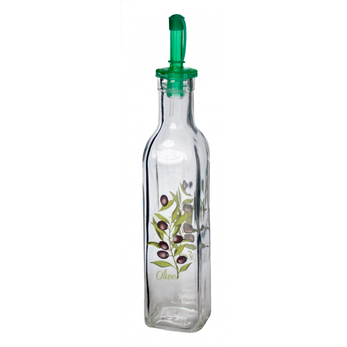 Sticla patrata pentru ulei RAKI 250ml cu picurator