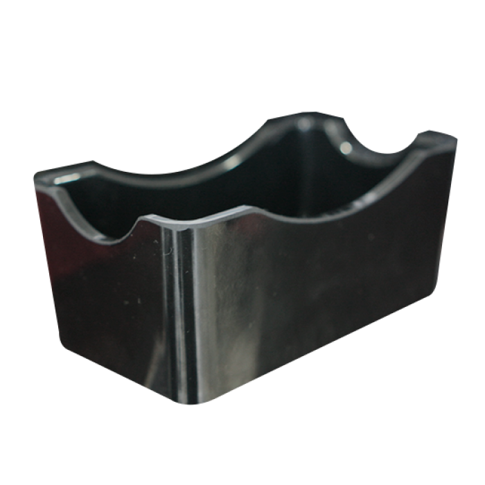 Suport dreptunghiular melamina pliculete zahar, RAKI, 12x6,5xh5cm, negru