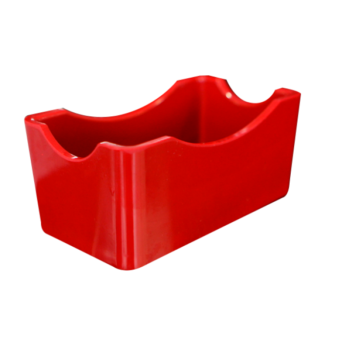 Suport dreptunghiular melamina pliculete zahar, RAKI, 12x6,5xh5cm, rosu