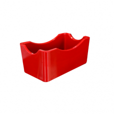 Suport dreptunghiular melamina pliculete zahar, RAKI, 12x6,5xh5cm, rosu
