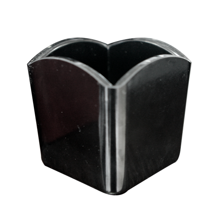 Suport patrat melamina pliculete zahar, RAKI, 6,5x6,5xh6,5cm, negru