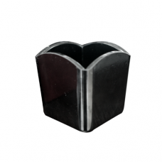 Suport patrat melamina pliculete zahar, RAKI, 6,5x6,5xh6,5cm, negru